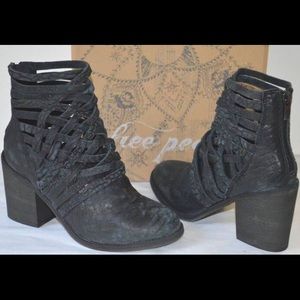 Free People Black Ankle Boots